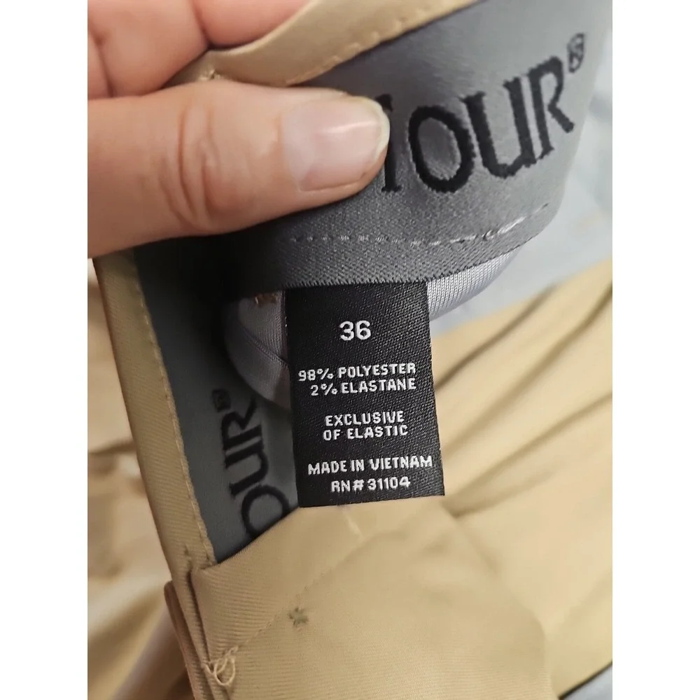 Pro Tour Mens Motionplay 360 Comfort Stretch Tech Shorts Khaki‎ Pleated PZBS7021